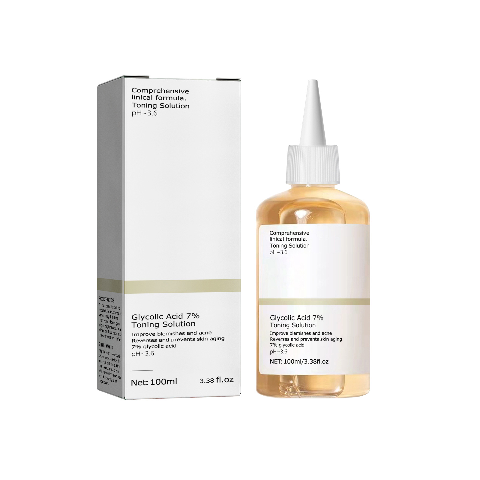 100ml Glycolic Acid 7% Toning  - Lactic Acid Toner recension och pris