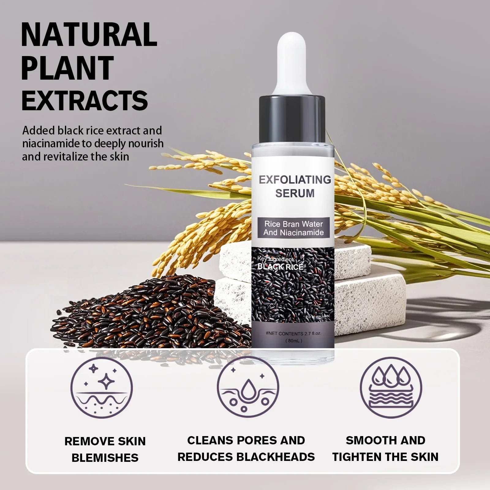 Black Rice Face Serum 80ml - W - Lactic Acid Toner recension och pris